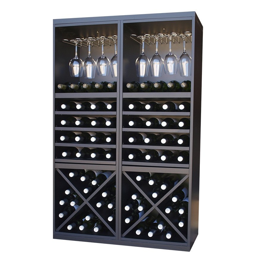 Botellero Merlot 653024 Modular 84 cm | Acabado Negro Soft