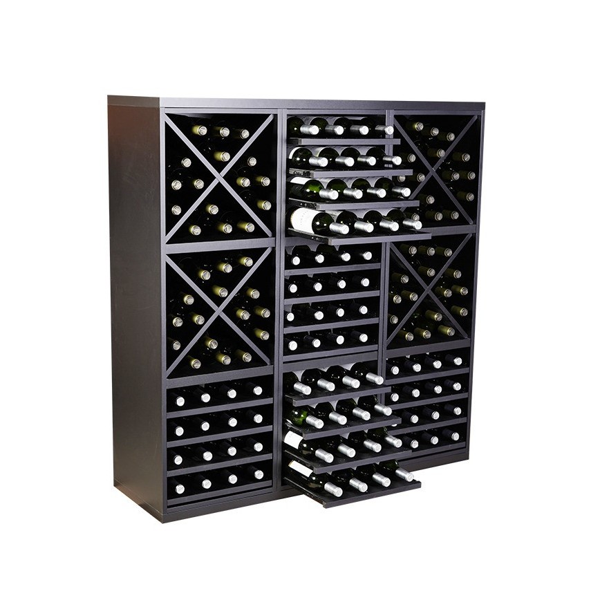 Botellero Merlot 653033 Modular 126 cm | Acabado Negro Soft