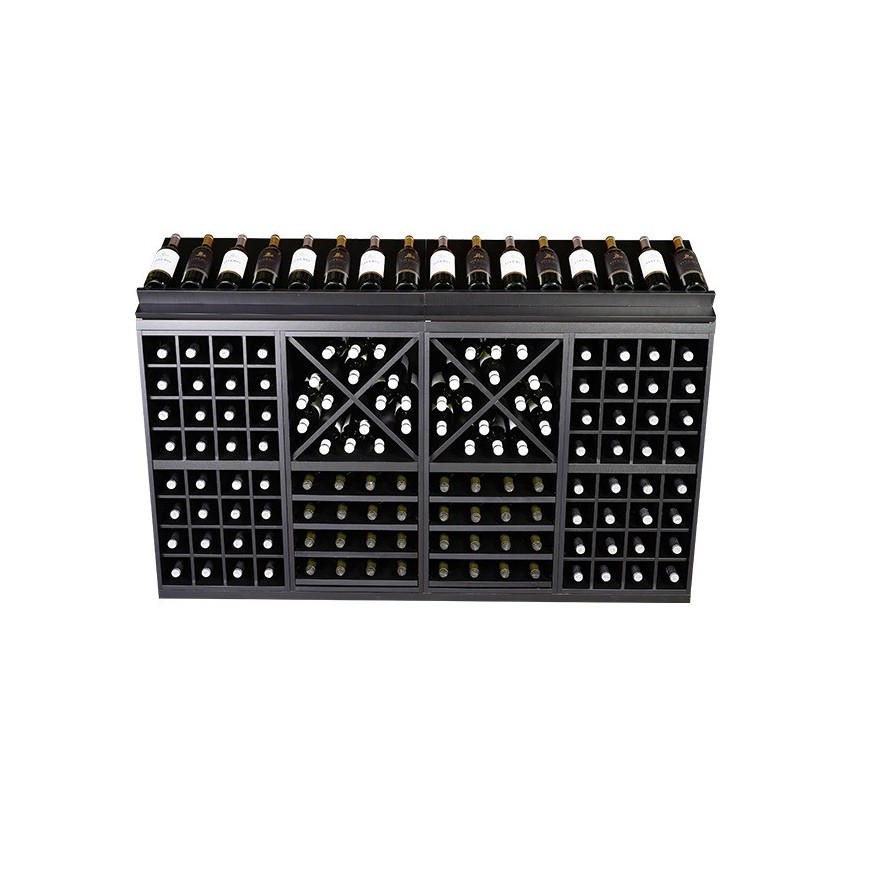 Botellero Serie Merlot 652043 Negro Soft | Modular 126 cm