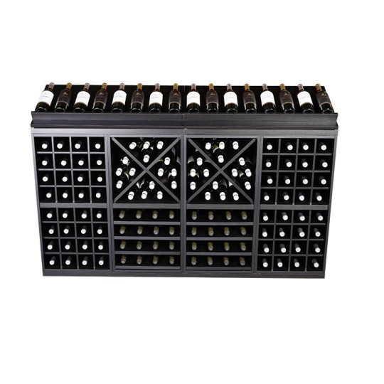 Botellero Serie Merlot 652043 Negro Soft | Modular 126 cm