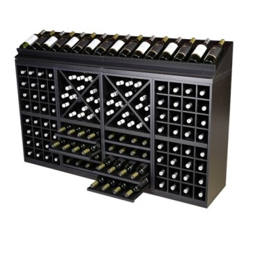 Botellero Serie Merlot 652043 Negro Soft | Modular 126 cm 2