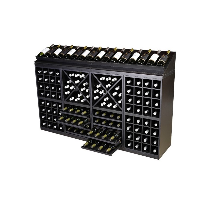 Botellero Serie Merlot 652043 Negro Soft | Modular 126 cm