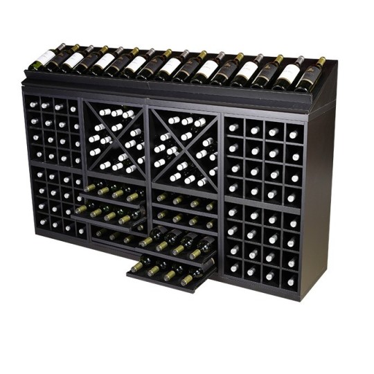 Botellero Serie Merlot 652043 Negro Soft | Modular 126 cm
