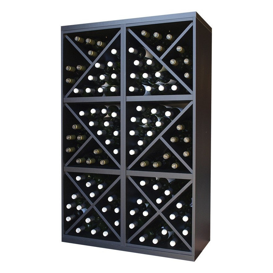 Botellero Serie Merlot 653021 Negro Soft | Modular y Montado