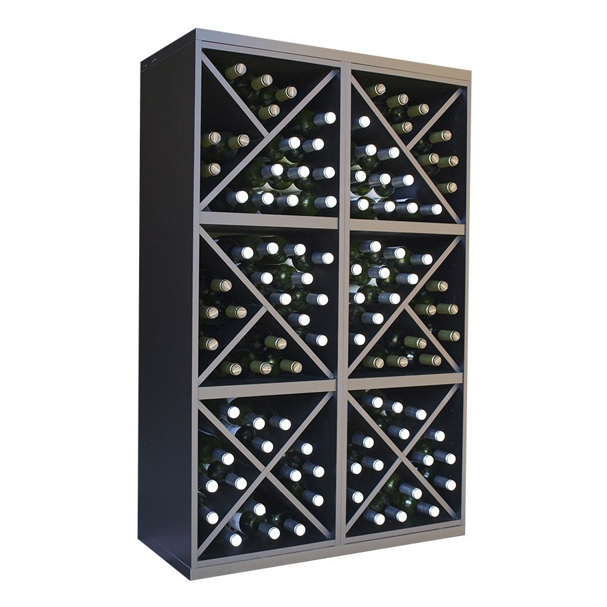 Botellero Serie Merlot 653021 Negro Soft | Modular y Montado