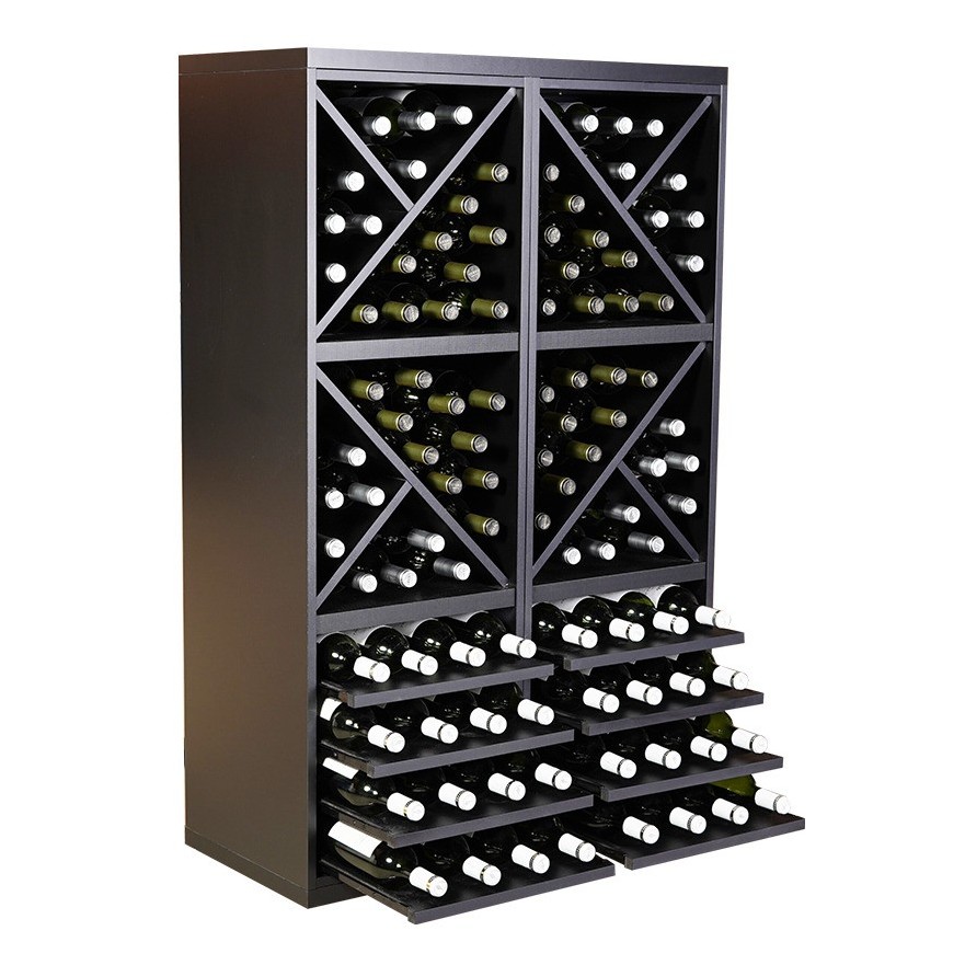 Botellero Serie Merlot 653022 Negro Soft | Modular y Montado