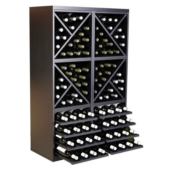 Botellero Serie Merlot 653022 Negro Soft | Modular y Montado