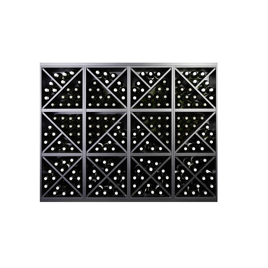 Botellero Merlot 653041 – Composición modular 168x132x39 cm, negro soft