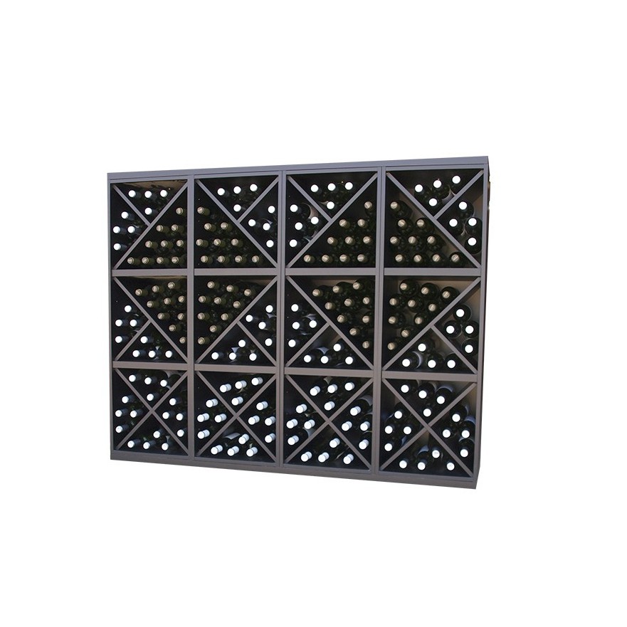 Botellero Merlot 653041 – Composición modular 168x132x39 cm, negro soft