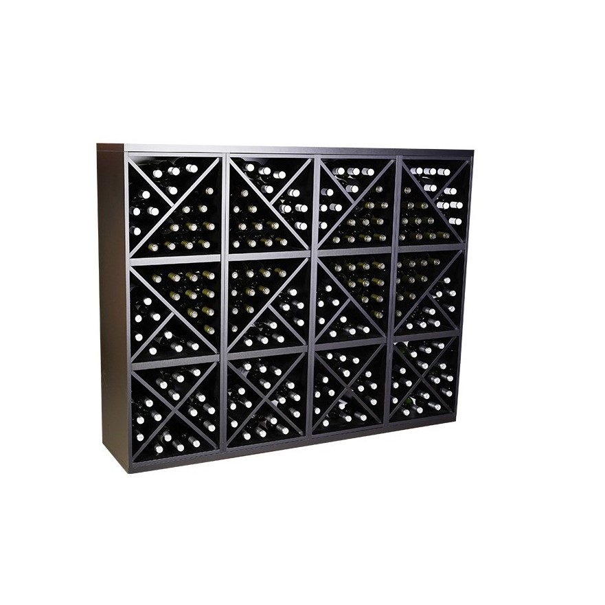 Botellero Merlot 653041 – Composición modular 168x132x39 cm, negro soft