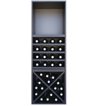 Botellero Merlot 631640 – 48 botellas, negro soft, diseño modular 2