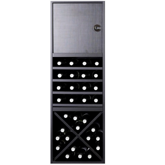 Botellero modular Merlot 631641 – 48 botellas, acabado negro soft