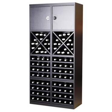 Botellero Serie Merlot 654025 – Composición Modular Negra Soft