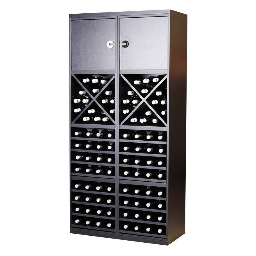 Botellero modular Serie Merlot 654025 – Composición en negro soft