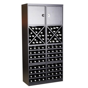 Botellero modular Serie Merlot 654025 – Composición en negro soft 2