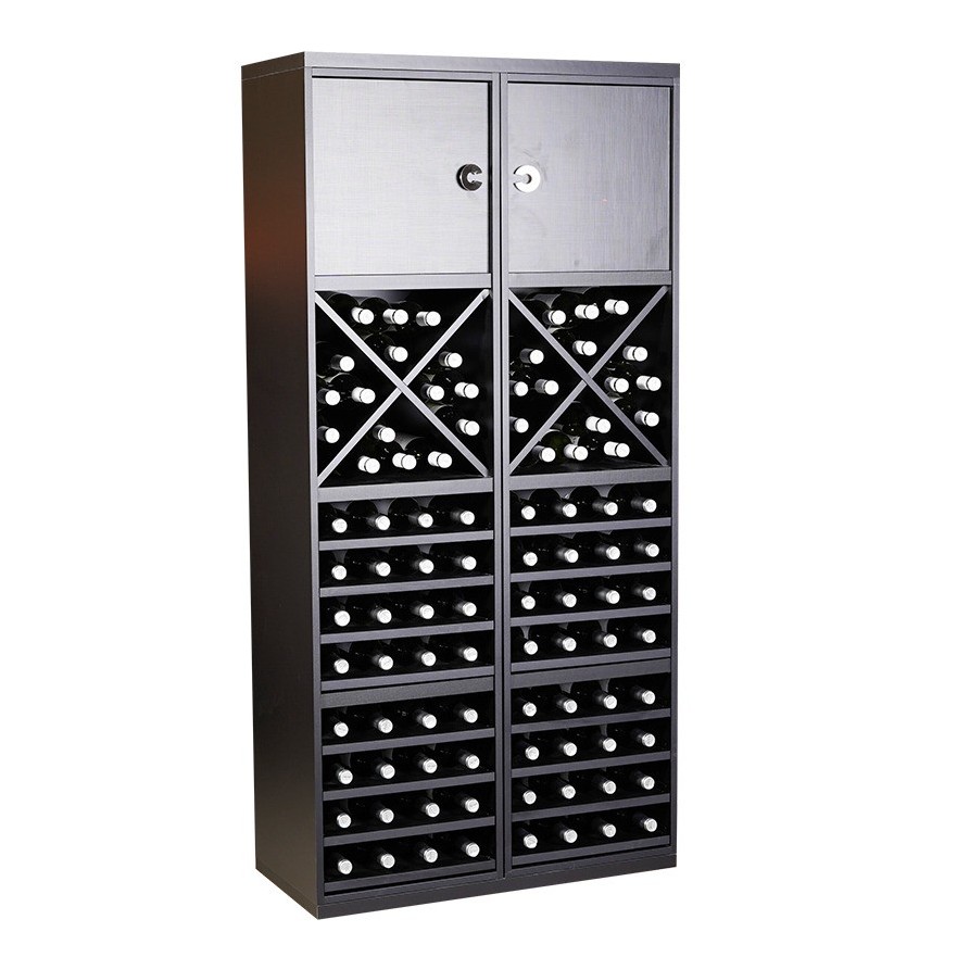 Botellero modular Serie Merlot 654025 – Composición en negro soft