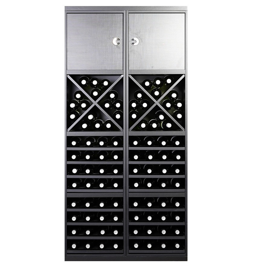 Botellero modular Serie Merlot 654025 – Composición en negro soft