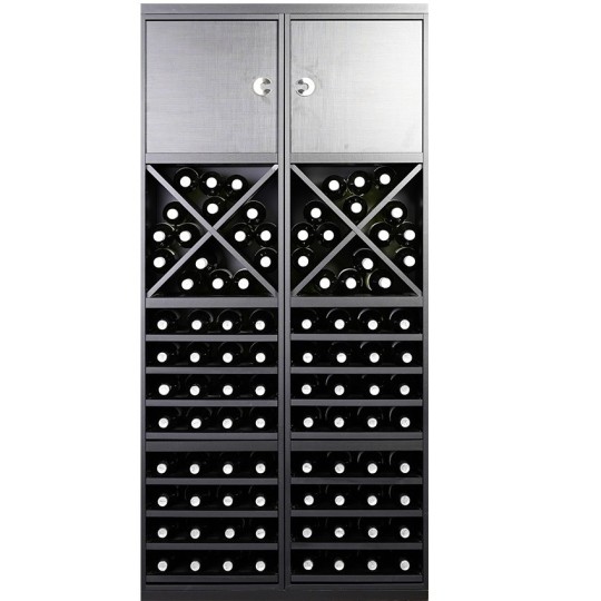 Botellero modular Serie Merlot 654025 – Composición en negro soft