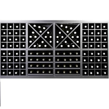 Botellero Serie Merlot 652041 – Composición Modular en Negro Soft