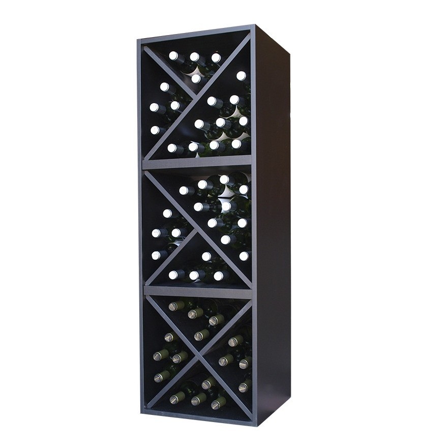 Botellero Merlot 631615 – 48 Botellas, Modular, Acabado Negro Soft