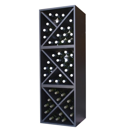 Botellero Merlot 631615 – 48 Botellas, Modular, Acabado Negro Soft