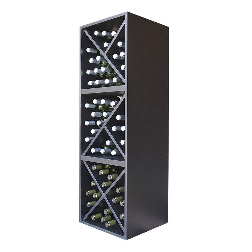 Botellero Merlot 631615 – 48 Botellas, Modular, Acabado Negro Soft