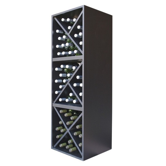 Botellero Merlot 631615 – 48 Botellas, Modular, Acabado Negro Soft