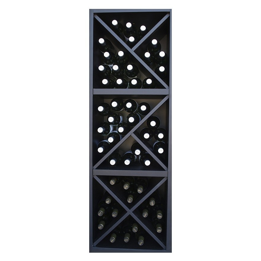 Botellero Merlot 631615 – 48 Botellas, Modular, Acabado Negro Soft