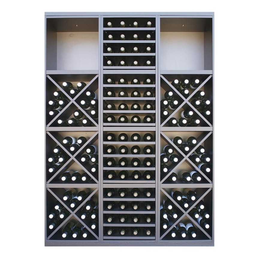 Botellero Serie Merlot Composición 654031 | Modular Negro Soft 126x174 cm