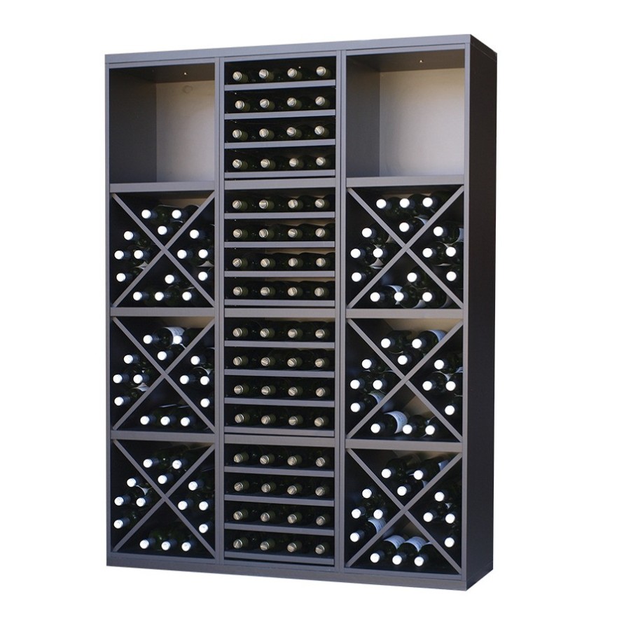 Botellero Serie Merlot Composición 654031 | Modular Negro Soft 126x174 cm