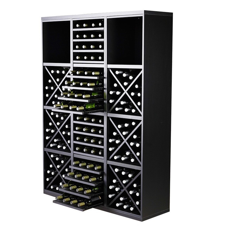 Botellero Serie Merlot Composición 654031 | Modular Negro Soft 126x174 cm