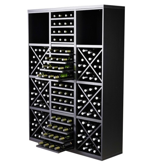 Botellero Serie Merlot Composición 654031 | Modular Negro Soft 126x174 cm