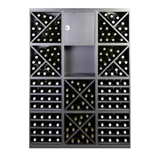 Botellero Serie Merlot Composición 654032 | Modular Negro Soft 126x174 cm