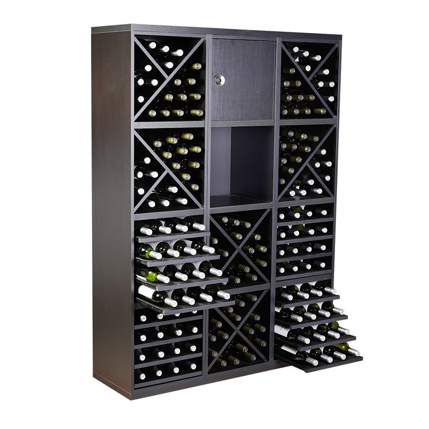 Botellero Serie Merlot Composición 654032 | Modular Negro Soft 126x174 cm