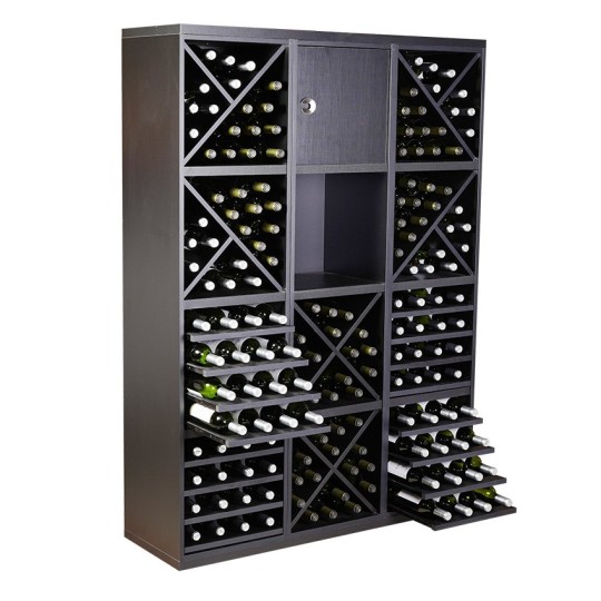 Botellero Serie Merlot Composición 654032 | Modular Negro Soft 126x174 cm