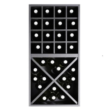 Botellero Serie Merlot 32 Botellas 626016 – Modular en Acabado Negro Soft