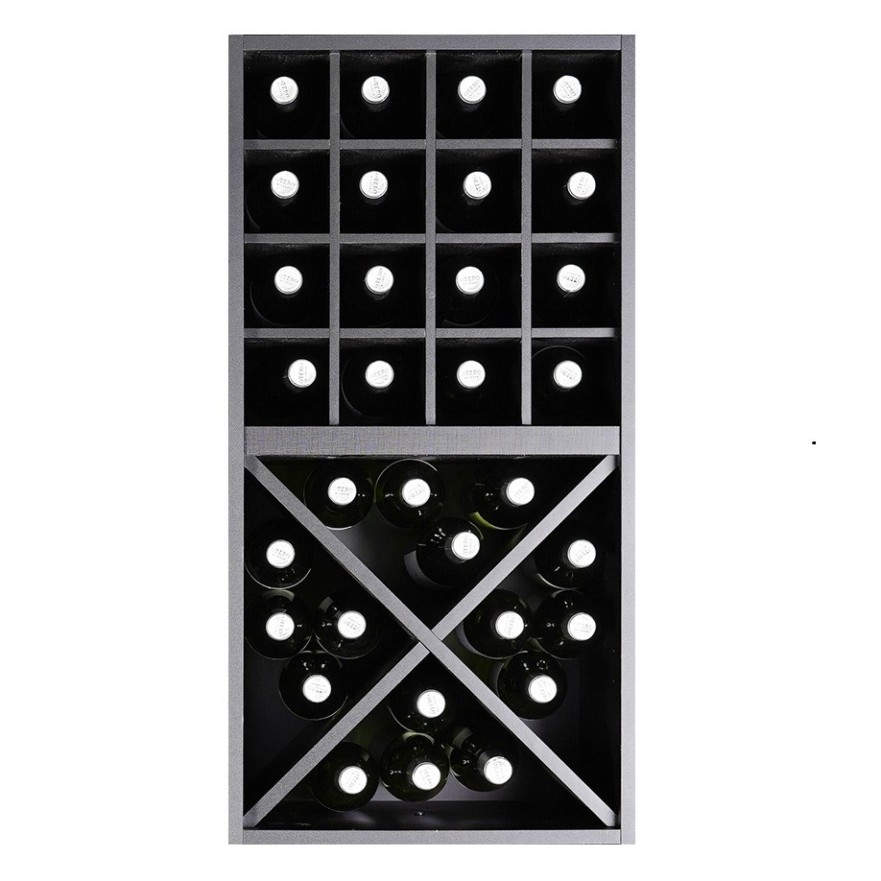 Botellero Serie Merlot 32 Botellas 626016 | Modular Acabado Negro Soft