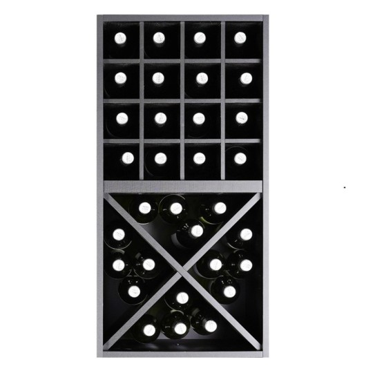Botellero Serie Merlot 32 Botellas 626016 | Modular Acabado Negro Soft