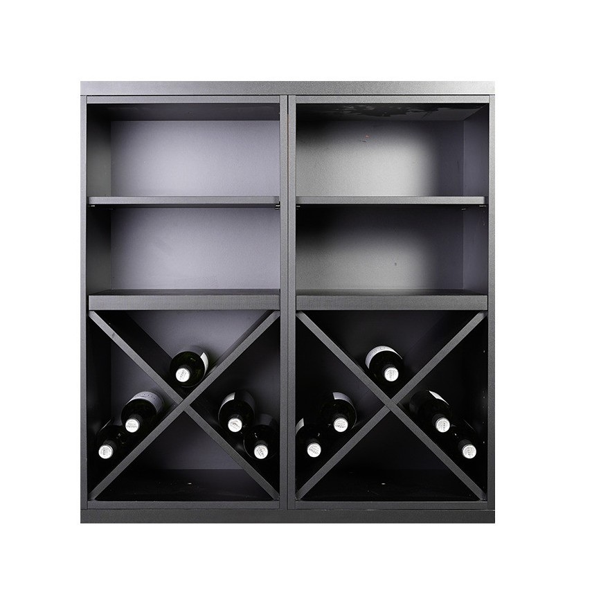 Botellero Serie Merlot Composición 652021 | Modular y Estilo Negro Soft