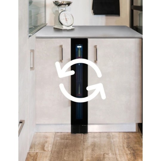 Vinoteca negra encastrable 8 botellas Avintage AU8S82