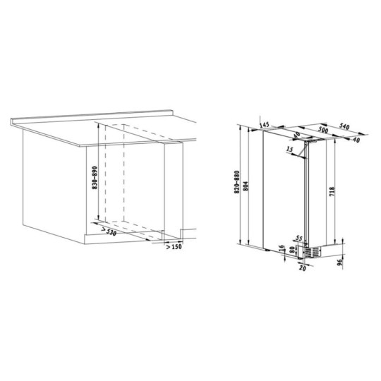Vinoteca negra encastrable 8 botellas Avintage AU8S82