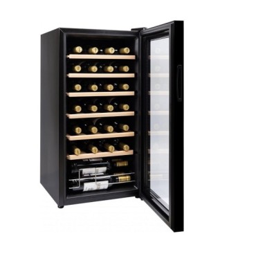 Vinoteca compresor 28 botellas  baldas de madera CVG 28CFM 2