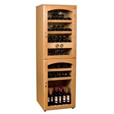 Vinoteca Vicave SIBARIUM para 152 Botellas – Madera Noble y Doble Puerta