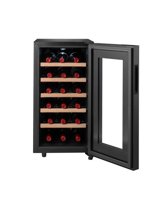 Vinoteca negra ultrasilenciosa para 18 botellas CUVEE18 – Tecnología híbrida y bajo consumo