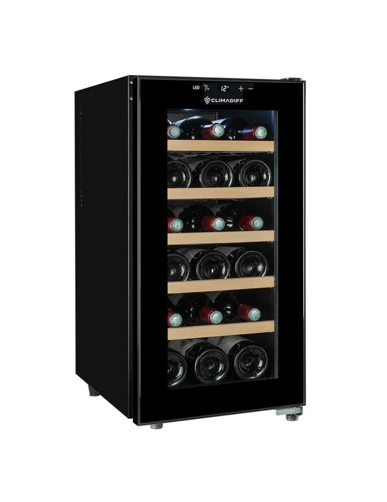 Vinoteca negra ultrasilenciosa para 18 botellas CUVEE18 – Tecnología híbrida y bajo consumo