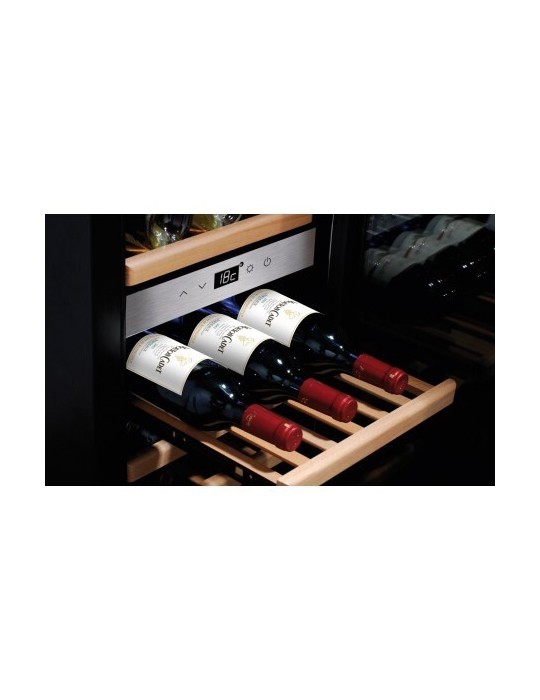 Vinoteca 38 botellas acero inoxidable 2 zonas Caso Design WineComfort 380 Smart