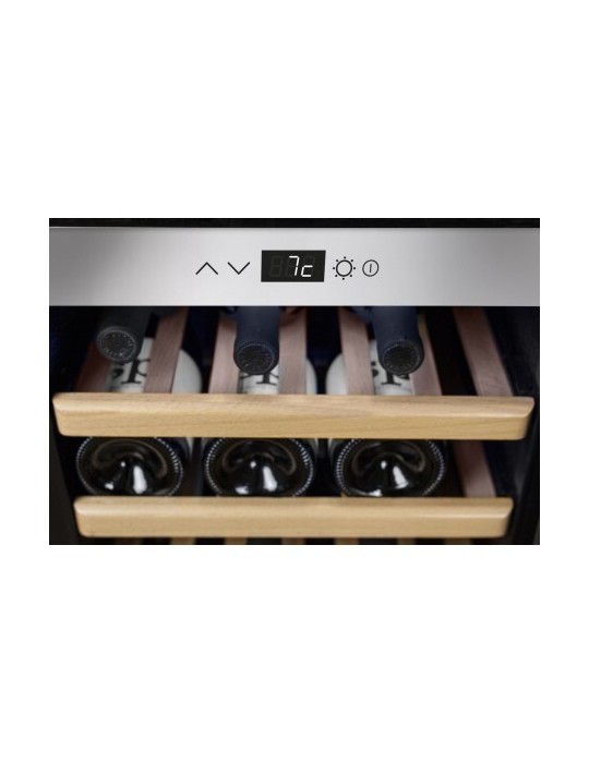 Vinoteca 38 botellas acero inoxidable 2 zonas Caso Design WineComfort 380 Smart