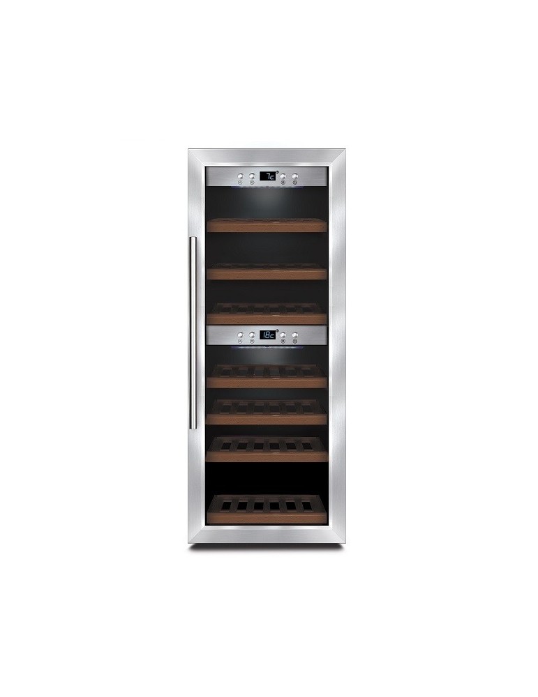 Vinoteca 38 botellas acero inoxidable 2 zonas Caso Design WineComfort 380 Smart