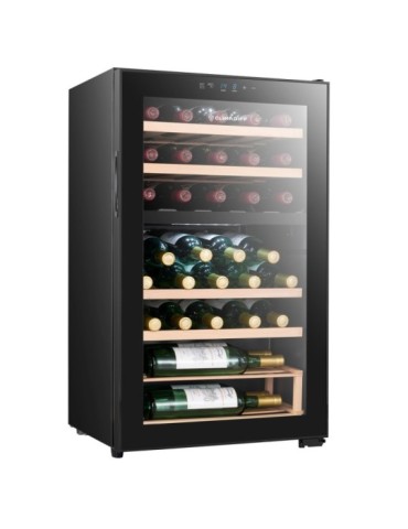 Vinoteca libre instalación negra compresor  2 zonas  33 botellas Climadiff CEPAGE33DZ