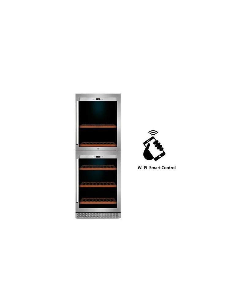 Vinoteca Caso Design WineChef Pro 126 2D – 2 Puertas, 2 Zonas, 126 Botellas